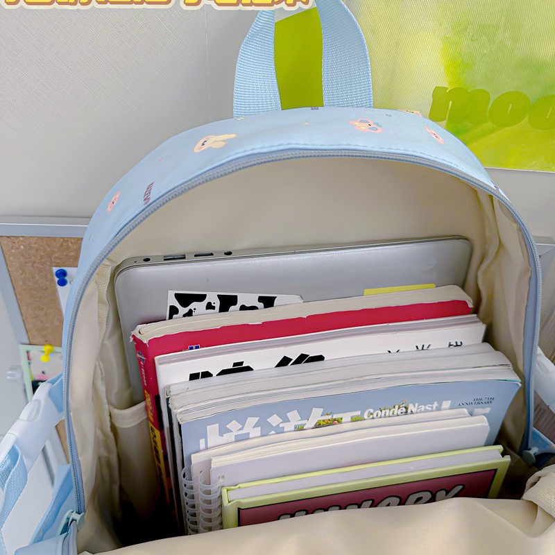 A new high-appearance-level sweet and cute 2D pain-relieving bag for junior and senior high school students, a versatile large-capacity backpack for easy commuting Application Scenario