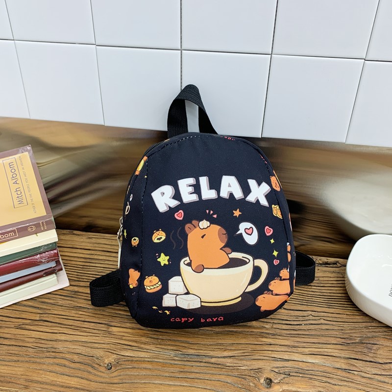 Capibara Cartoon and anime children's Backpack, ultra-light, high appearance level, large capacity backpack for kindergarten children details Picture