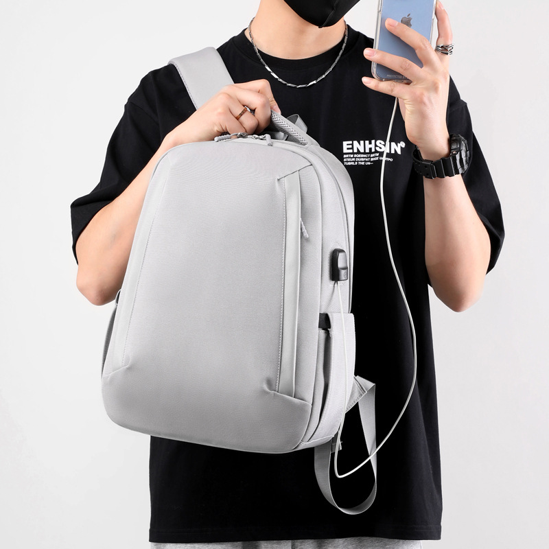 【 Customized 】 Large-capacity lightweight and load-reducing backpack, fashionable nylon backpack, men's business computer bag for both shoulders details Picture
