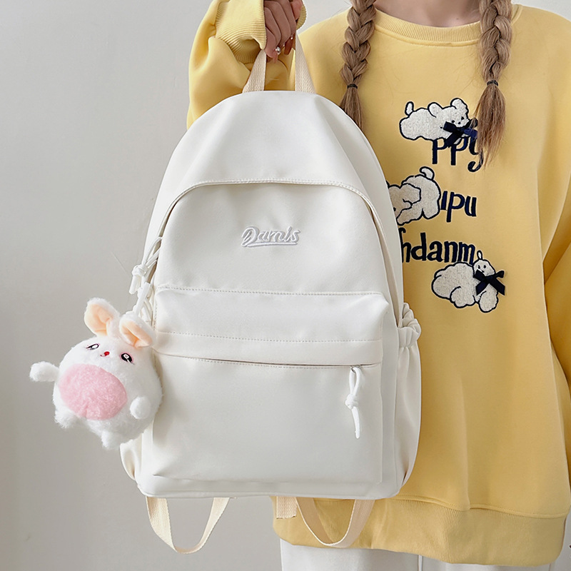 The new summer forest-style mini backpack with a fresh and clean look features a high level of appearance. It is a sweet and soft travel backpack with a college style full figure