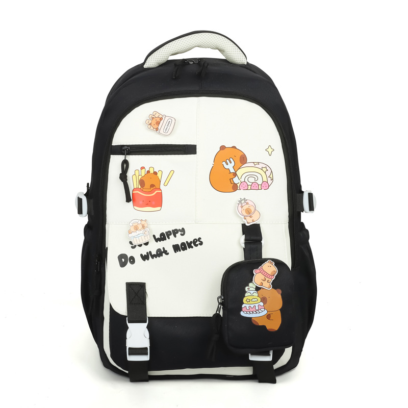 2025 New casual and versatile school-style large-capacity backpack for junior and senior high school students, waterproof printed, high appearance level backpack Item Picture