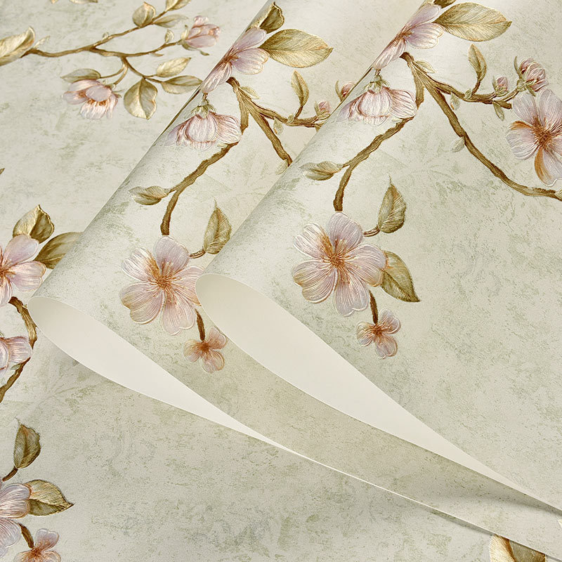 Cross-border small roll self-adhesive wallpaper, 3d American-style non-woven fabric wallpaper, living room and bedroom background wall decorative wall stickers Specification drawing