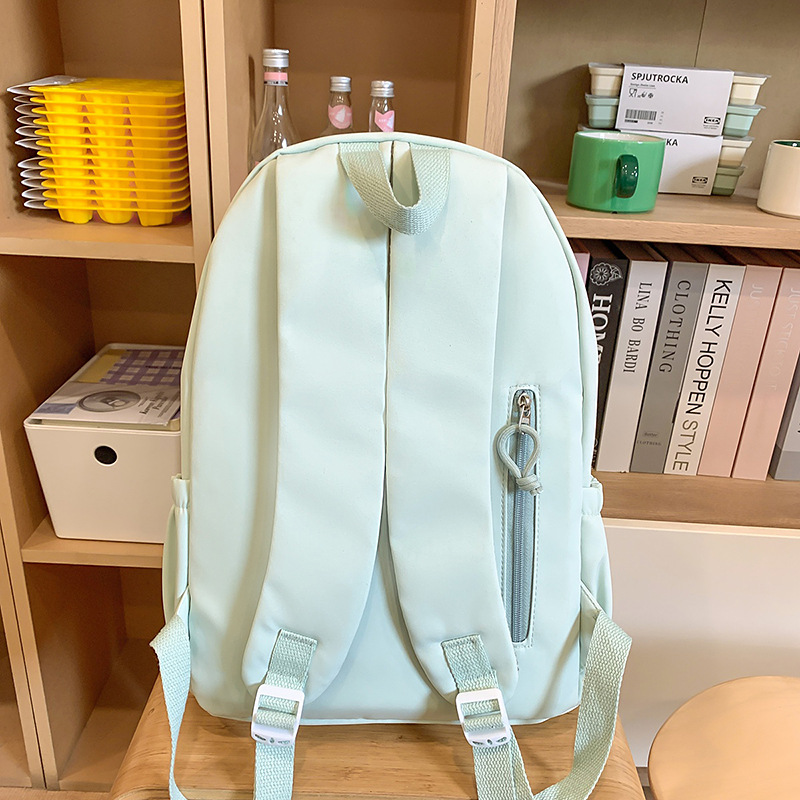 New schoolbag for girls in an ins style, simple and lightweight backpack for campus, Korean style, versatile, forest-themed backpack for junior and senior high school students Specification drawing