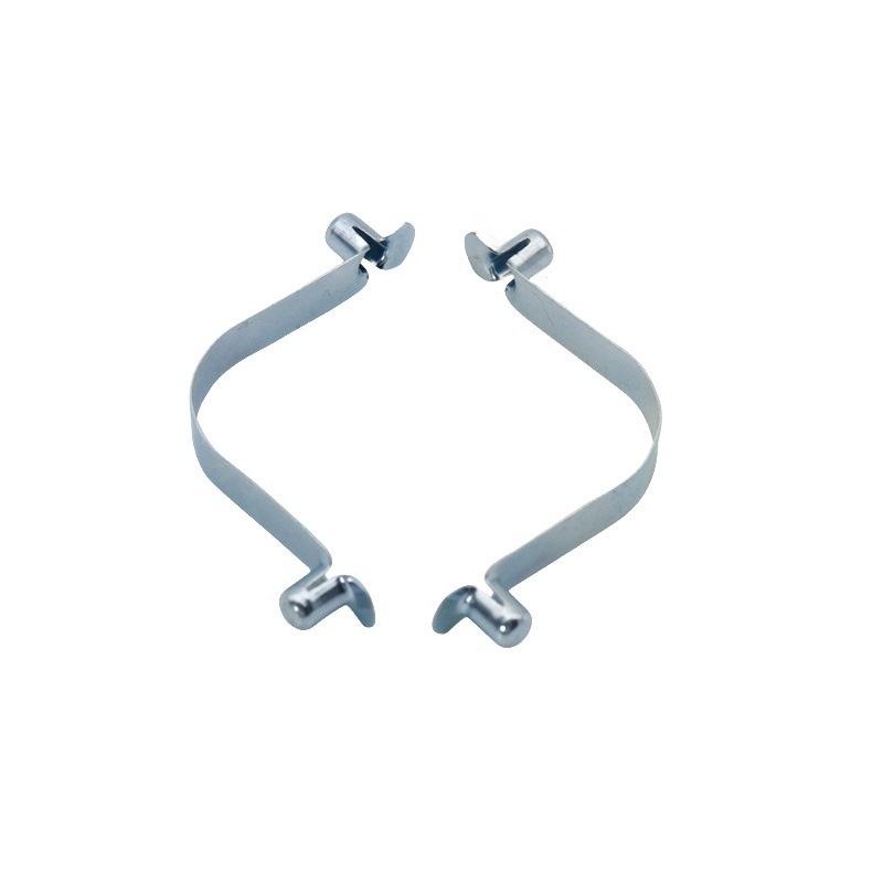 The manufacturer supplies 9mm inner-tube positioning V-shaped spring sheet double-ended 65 manganese steel sheet stamping parts inner-tube positioning clips Item Picture
