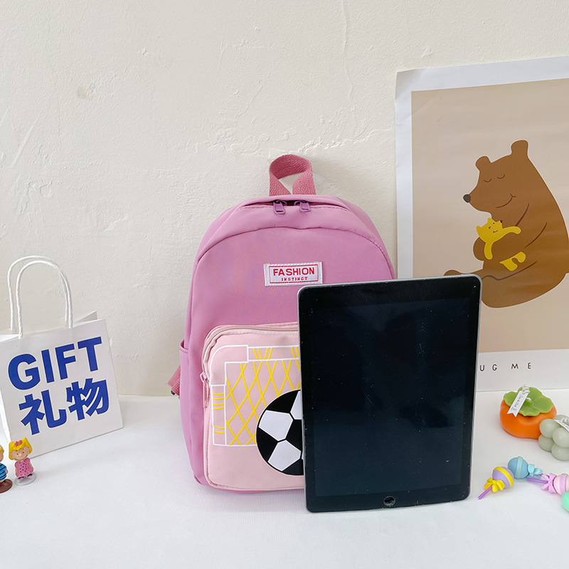 New cute cartoon student backpacks for autumn, boys' and girls' schoolbags with printed footballs and children's backpacks Specification drawing