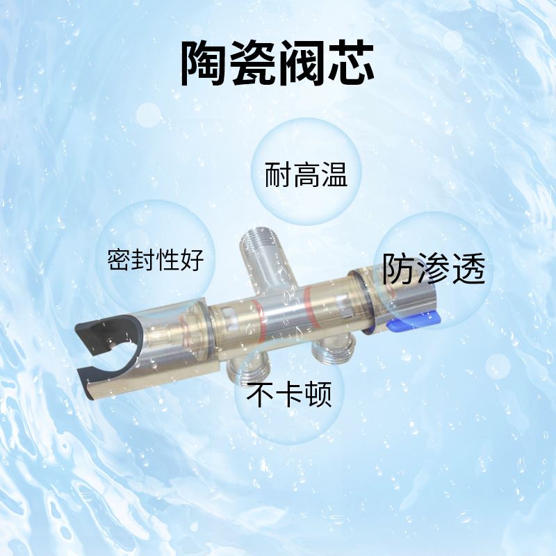 304 stainless steel toilet spray gun, one inlet and two outlet Angle valve, hanging seat, non-drilling base, filter, high-pressure cleaning set Application Scenario