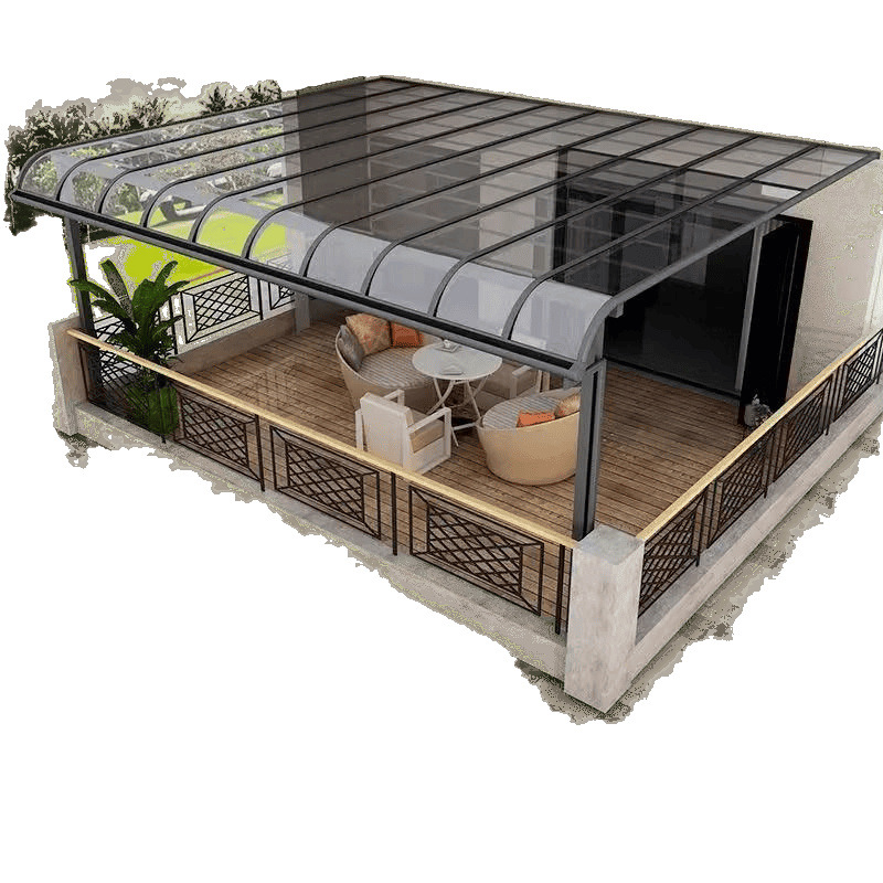 Aluminum alloy canopy, terrace canopy, villa household sunshade canopy, courtyard balcony, rural yard, outdoor rainproof and sunshade canopy Item Picture