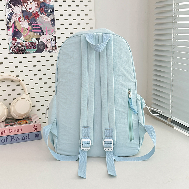 A new high-appearance-level Japanese ins cream candy color fresh and sweet backpack for primary and secondary school students Specification drawing