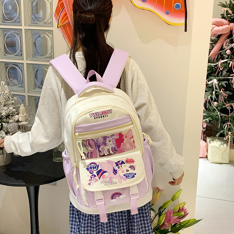 Cartoon large-capacity, lightweight, cute, high appearance level, 1-5 grade schoolbag, casual, versatile, sweet backpack details Picture
