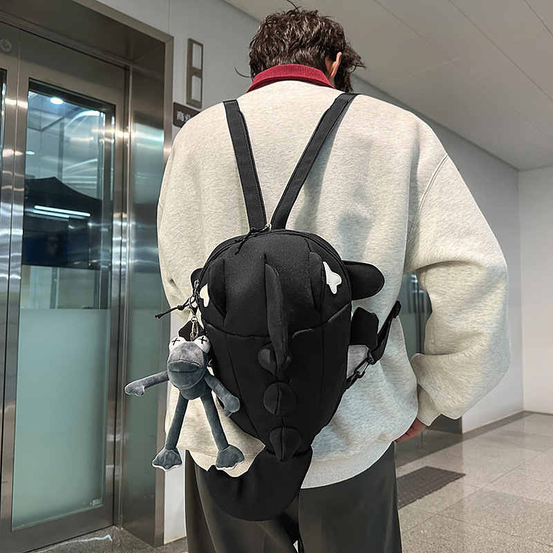 New cute backpack, Japanese-style versatile college student schoolbag, funny and trendy backpack for couples during travel details Picture