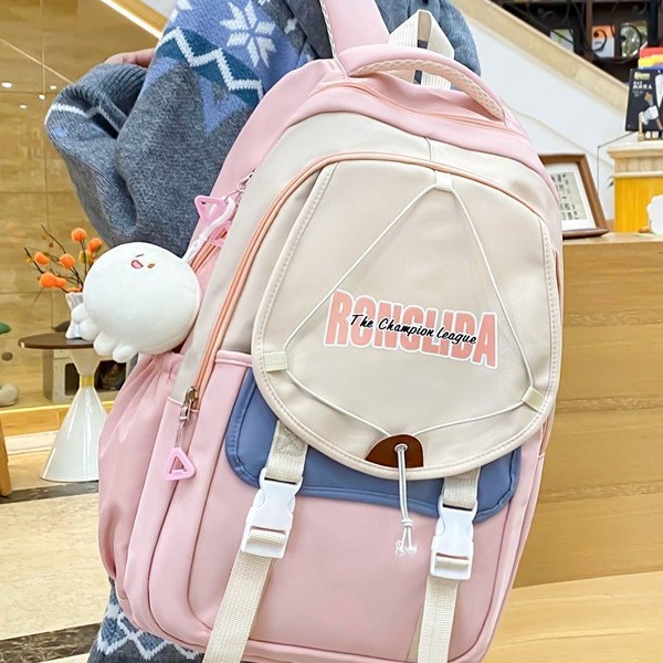 Japanese-style, high-appearance-level, college-style, large-capacity schoolbag for junior and senior high school students, girl's backpack, computer travel backpack with reduced burden full figure