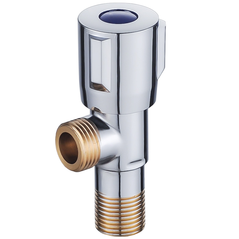 Stainless steel Angle valve, non-all-copper Angle valve, copper tooth Angle valve, cold and hot brass body water heater, 4-point one in and two out Item Picture