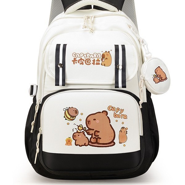 The new high-appearance-level ins fresh, sweet and cute Capibara backpack is a lightweight backpack for students in grades 3-6 Item Picture
