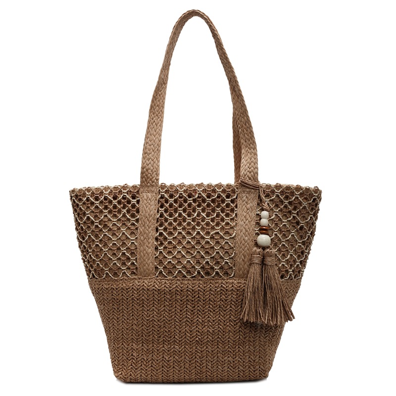 Summer fashion woven bag for women 2025 New French country style Fairy Seaside vacation single-shoulder tote bag Item Picture