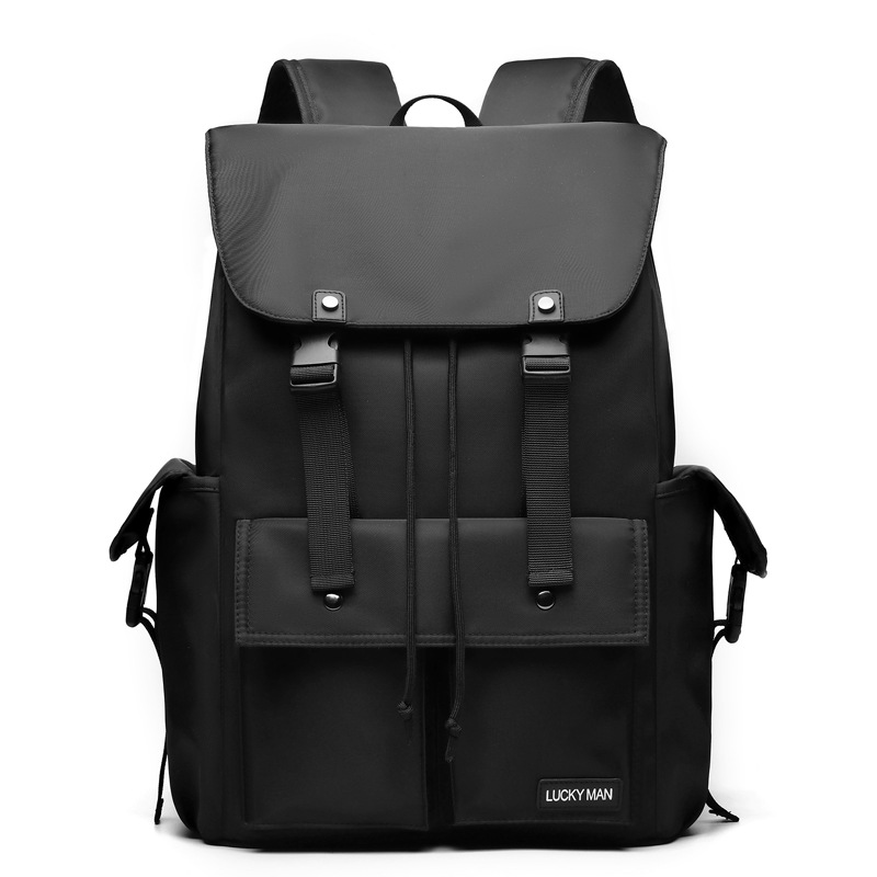 A new high-appearation-level solid color simple sports backpack storage bag for men, a lightweight travel and mountaineering large-capacity backpack Item Picture