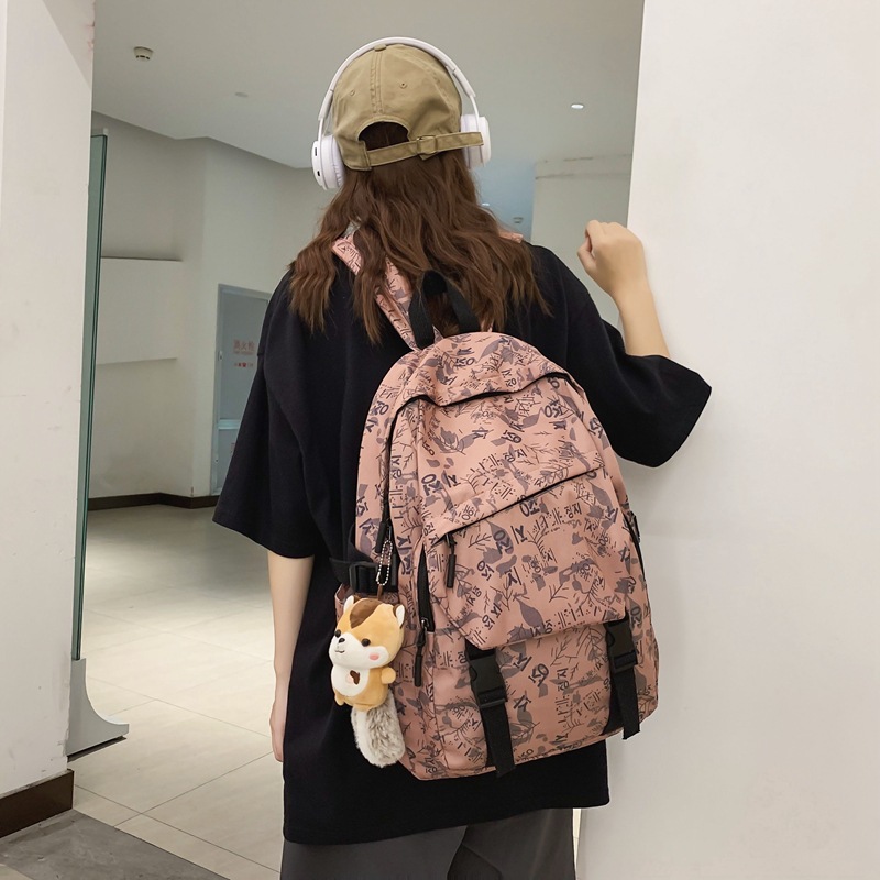 New large-capacity men's Chinese-style camouflage backpack, women's Korean-style versatile middle school schoolbag, couple's trendy brand Specification drawing