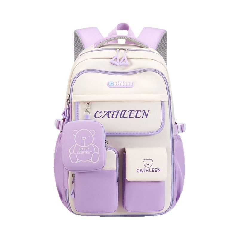 New primary school schoolbag for girls 1-3-6 grade light and cute for girls junior high school outdoor spring outing backpack Item Picture