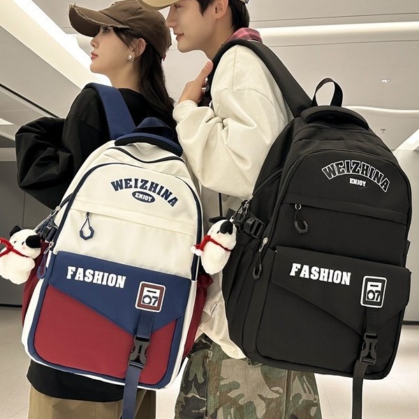 New schoolbag, retro college style high school student backpack, Korean style Instagram trendy college student couple backpack full figure