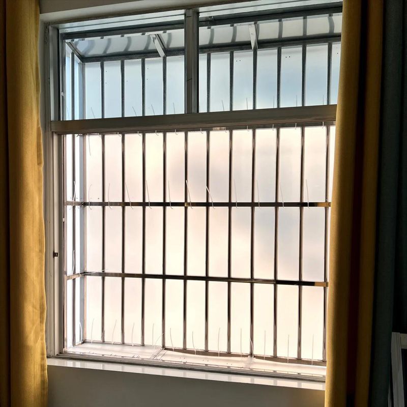 Polycarbonate sheet balcony frosted semi-transparent board balcony anti-theft board pp semi-transparent board no need for drilling rainwater isolation Pengquan details Picture