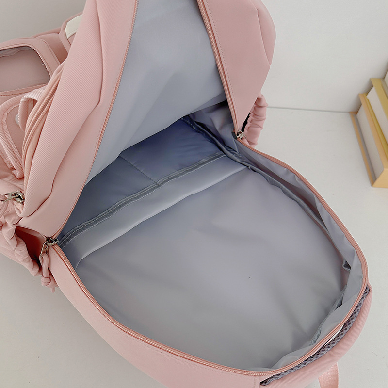 The new summer college style cute large-capacity schoolbag, casual and versatile backpack, simple, light and sweet backpack Application Scenario