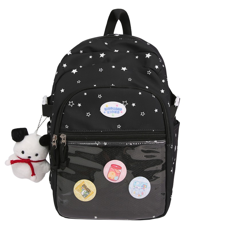 A new high-appearance-level forest-themed fresh and cute baggy bag for junior and senior high school students, a large-capacity backpack for light commuting Item Picture
