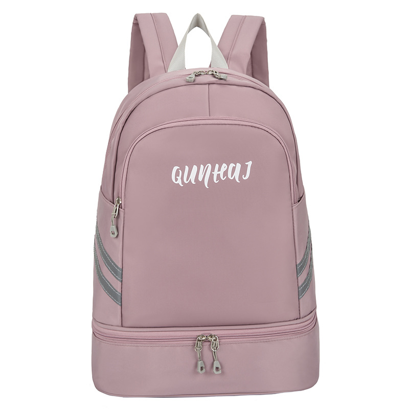 【 Customized 】 Multi-functional backpack with dry and wet separation, bottom shoe compartment, indoor and outdoor sports and fitness backpack for women details Picture
