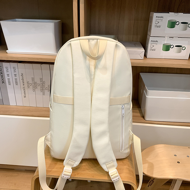 In the spring of 2025, this is a lightweight backpack for junior and senior high school students with a high appearance level, solid color and simple Korean style, and an ins college style Application Scenario