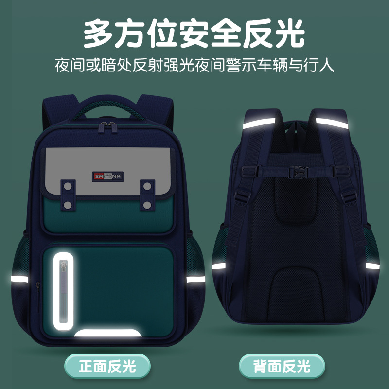 The new British schoolbag for primary school students is lightweight, spine-protecting, and has a large capacity. It is a backpack for boys and girls in grades 1 to 6 and can be printed with words Application Scenario