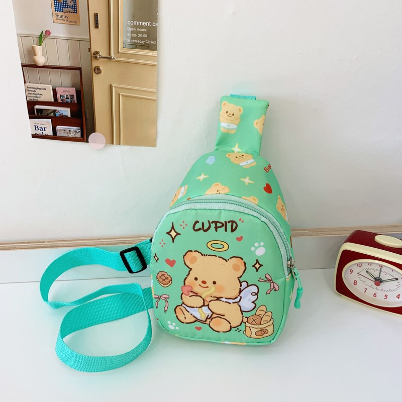 Children's Bag 2025 New style Korean-style cute animal print baby chest bag, lightweight girl sweet colorful crossbody bag details Picture