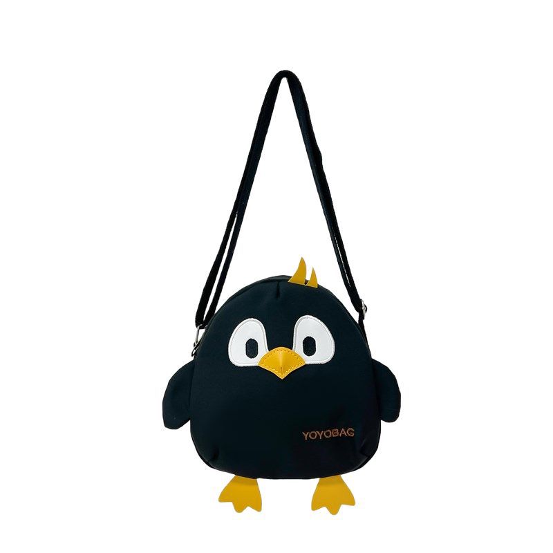 Cute penguin cartoon schoolbag, girls' canvas crossbody bag, versatile Instagram girls' summer Japanese-style cute bag Item Picture