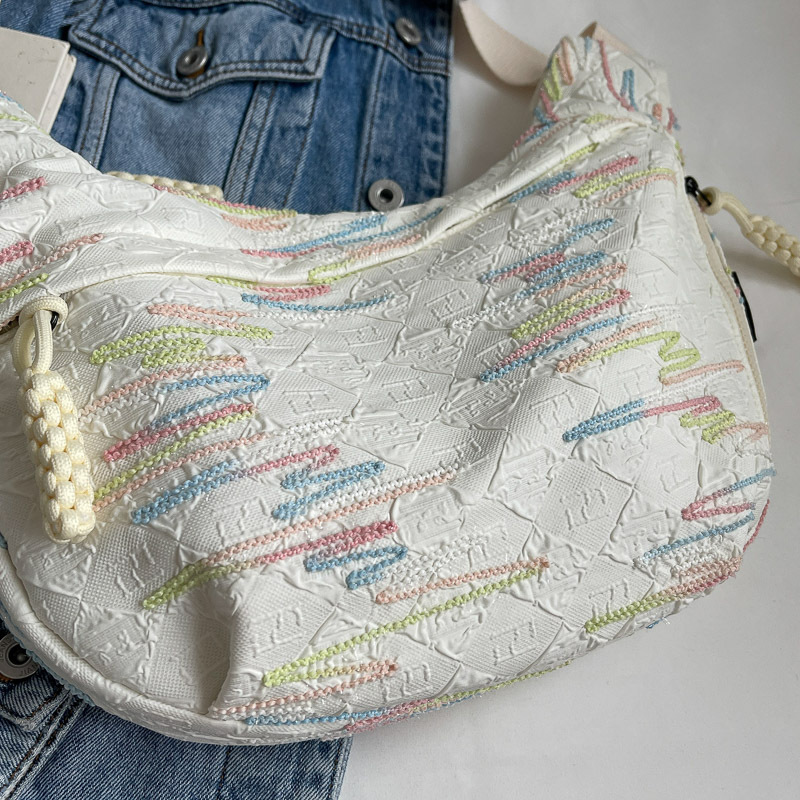 Summer big bag ladies 2024 New fashionable and trendy single-shoulder bag with large capacity for classes and commuting, crossbody dumpling bag Specification drawing
