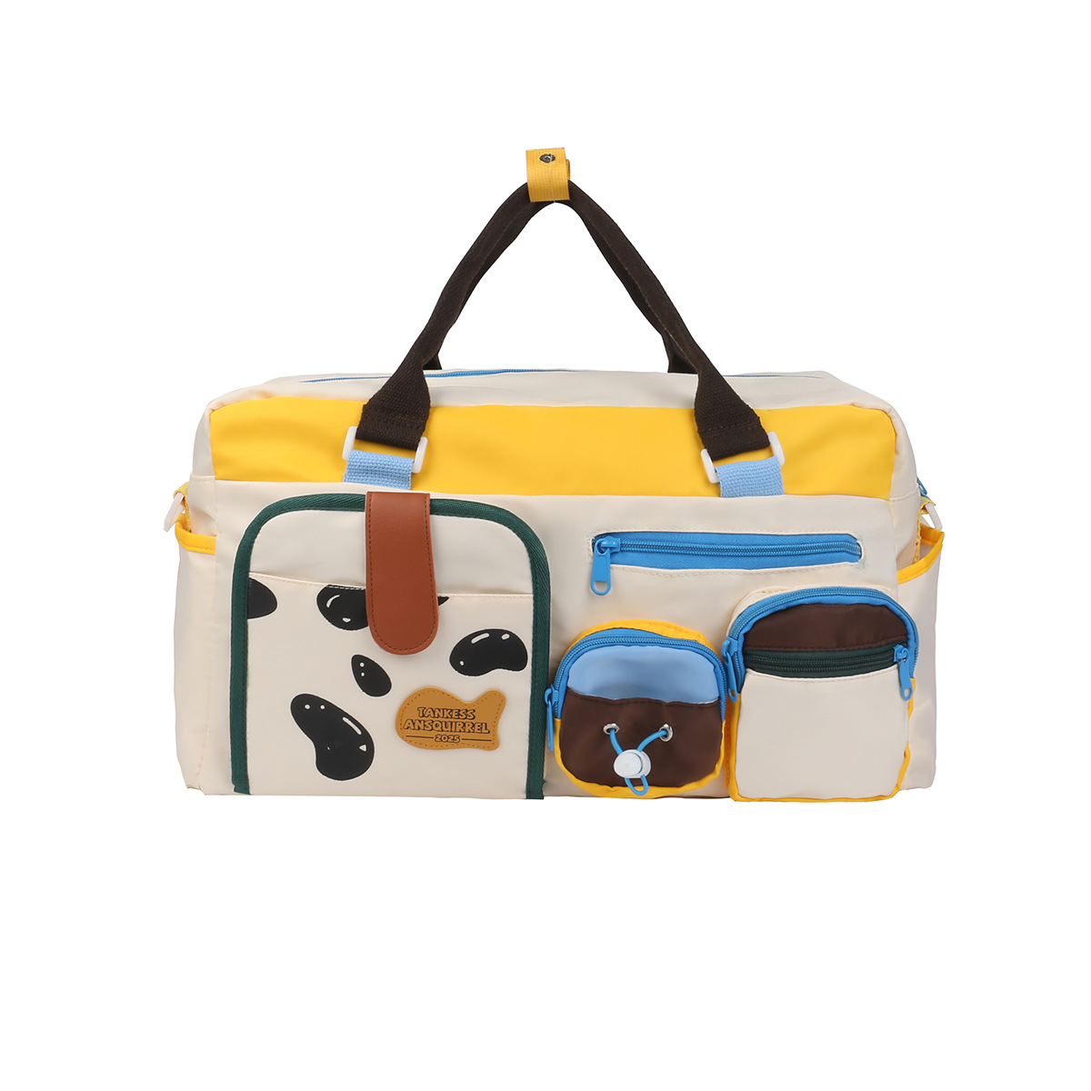 Casual sports and fitness bag, unique and niche, large-capacity short-distance storage luggage bag, dopamine, high appearance level handbag Item Picture