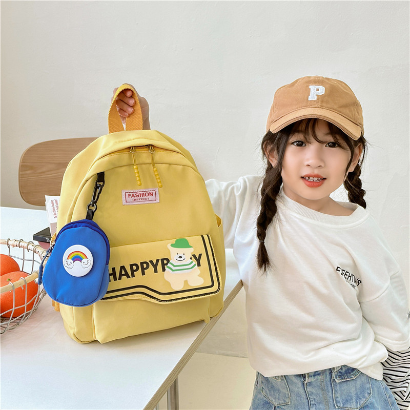 Children's bags, cute bear bags, kindergarten children's schoolbags, boys' and girls' backpacks, boys' and girls' waterproof backpacks details Picture