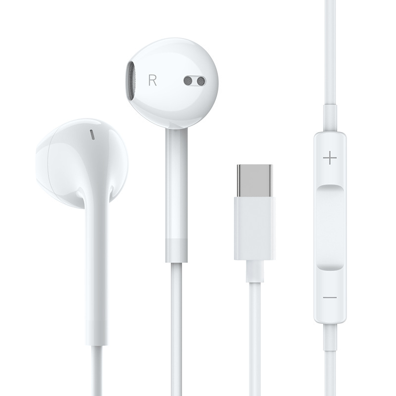 Flat-mouthed TPC in-ear wired headphones with deep bass, suitable for Huawei Android type-c wired control headphones wholesale Application Scenario