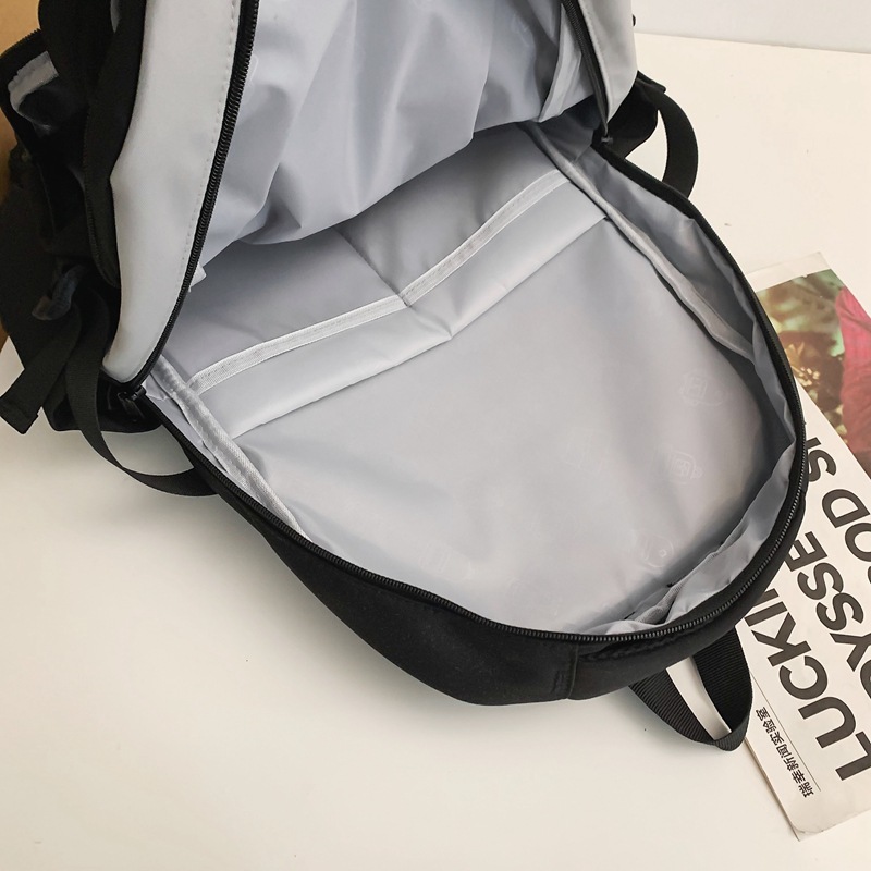 High-appearancy-level American ins sports backpacks, Korean-style ins trendy brand backpacks for junior and senior high school students with contrasting colors and multiple compartments Application Scenario