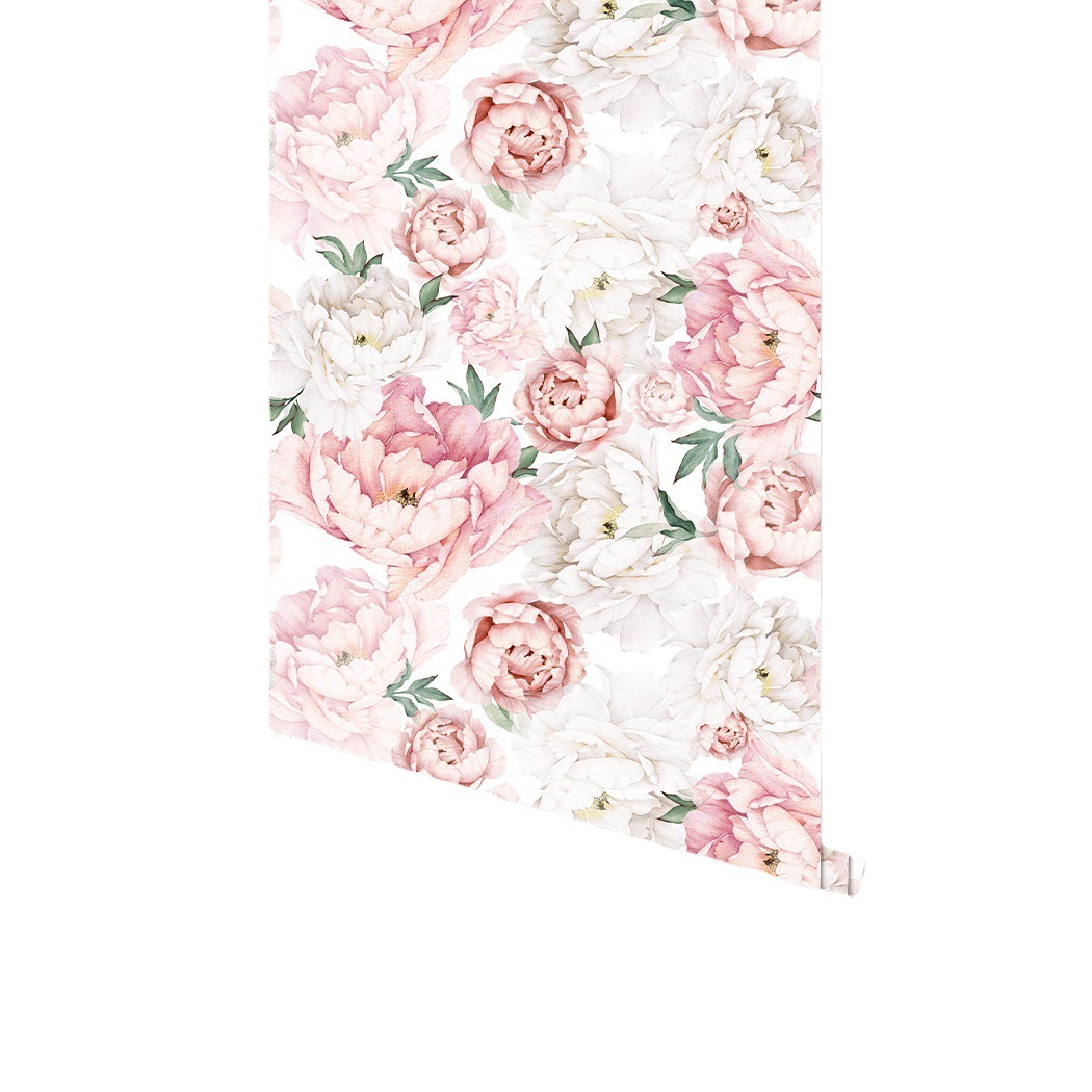 Hot-selling thick ink flower and green plant series seamless waterproof and stain-resistant wallpaper background wall renovation wallpaper RW081-100 Item Picture