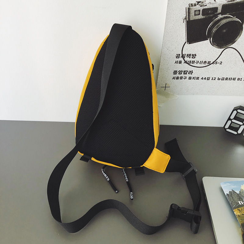 Trendy brand chest bag for men and women, 2025 new sporty cycling small crossbody bag, large capacity single-shoulder bag, versatile casual crossbody bag Specification drawing