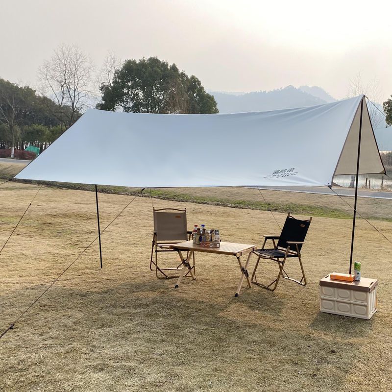 Diwino large sky tent outdoor sunshade canopy sun protection and rain protection portable dew camping beach cool Zhao Zhi Zhou details Picture