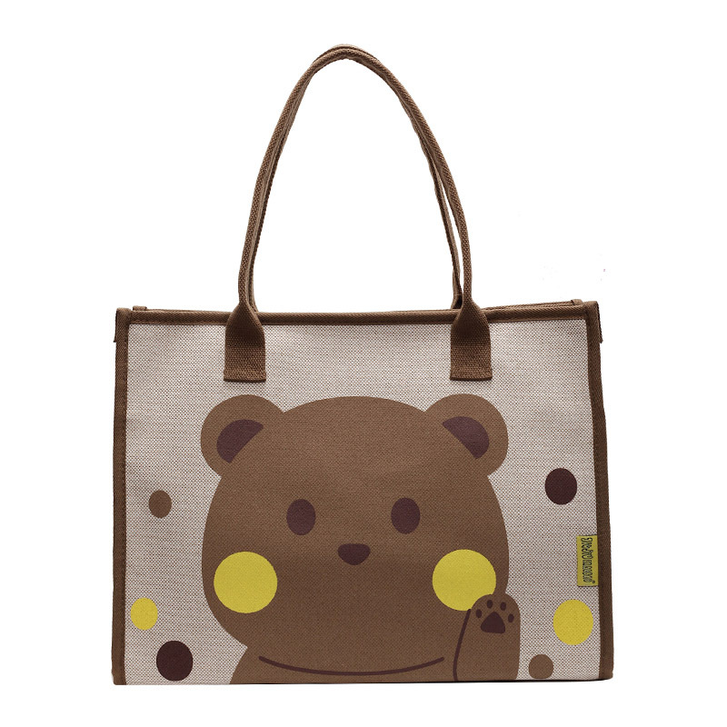 2025ins Japanese cartoon-printed single-shoulder bag, fashionable and casual tote bag, large-capacity commuting hand-held armpit bag Item Picture