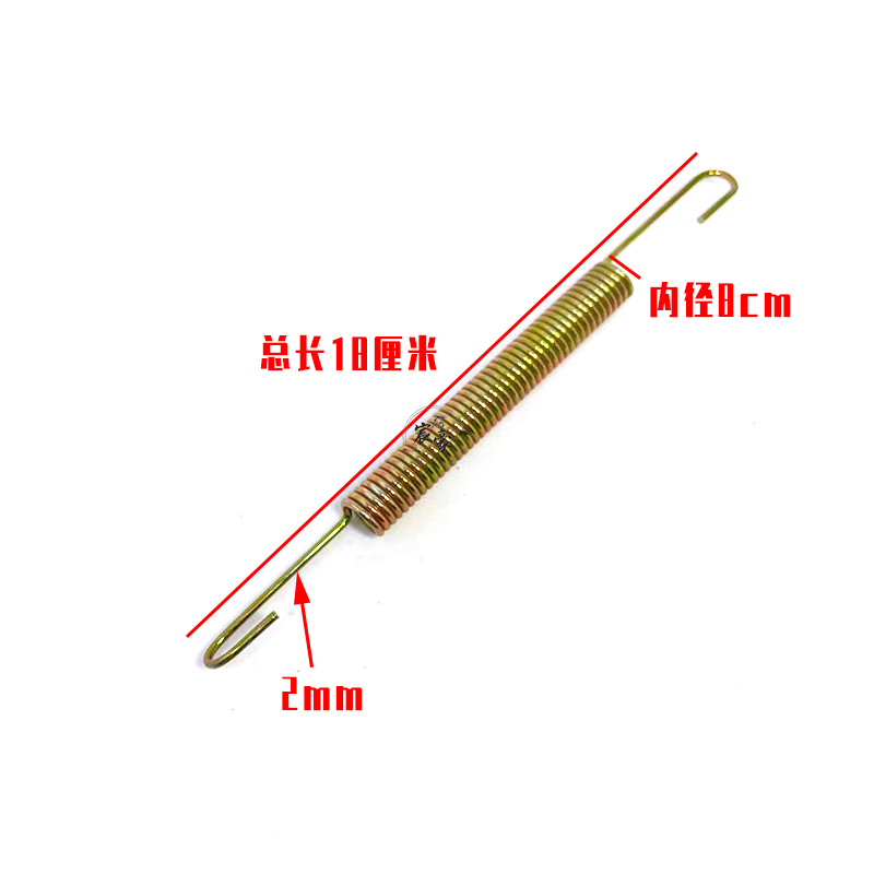 Electric tricycle foot brake return tension spring, brake tension spring, thickened tension spring, bracket spring, spring support spring, foot brake spring details Picture