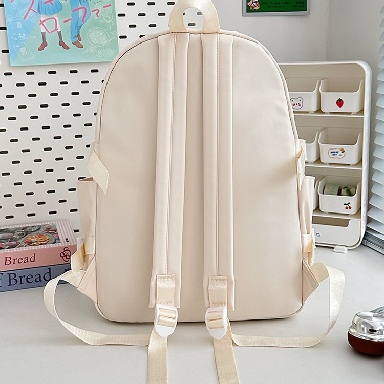 A new Korean-style ins backpack with a high level of appearance, fresh and sweet candy color, and a lightweight and large-capacity backpack for junior and senior high school students Specification drawing