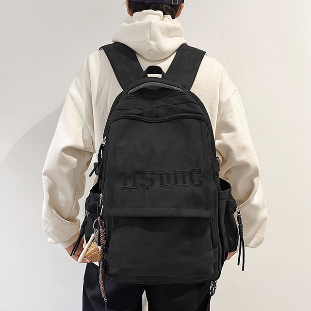 Male college students' high appearance level, niche design sense, simple and large capacity commuting backpack, female high school students' backpack full figure
