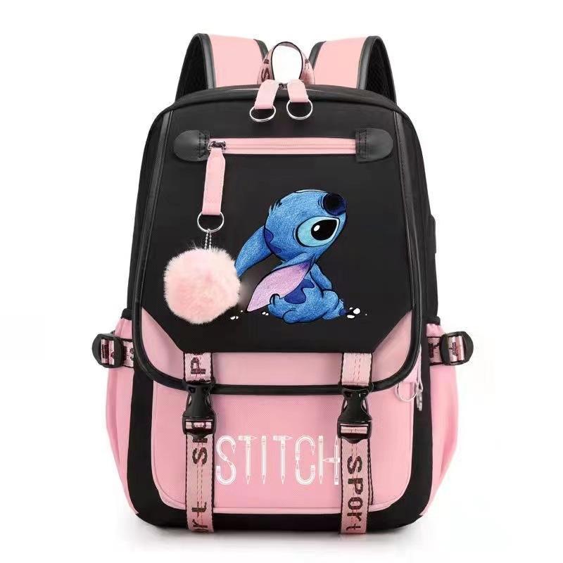 Schoolbags for primary and junior high school students, backpacks for boys and girls, double-shoulder bags, large-capacity cartoon children's cute teddy bags details Picture