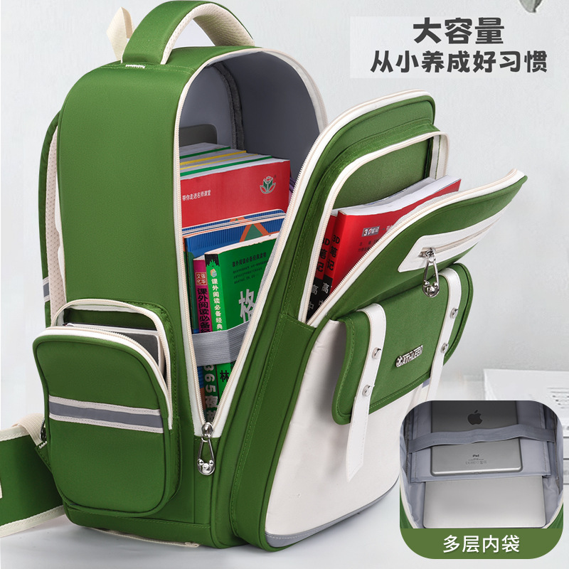 New cloud-style primary school schoolbag for boys and girls in grades 1-6 with British style, large-capacity backpack Specification drawing