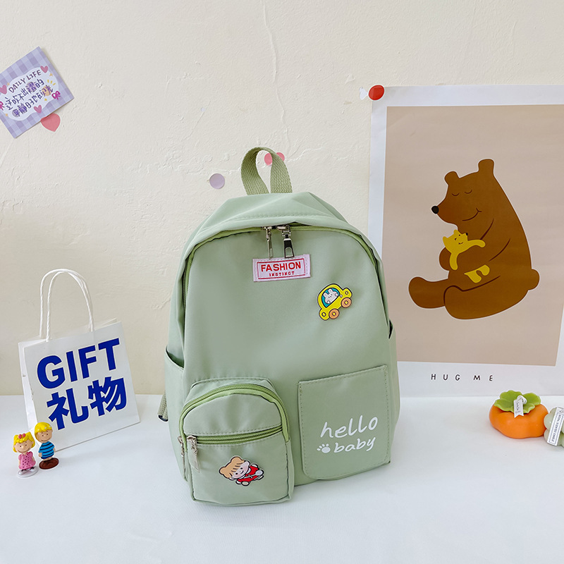 2024 New fashionable backpack for girls' travel coin purse, Japanese-style candy-colored cute kindergarten baby backpack details Picture
