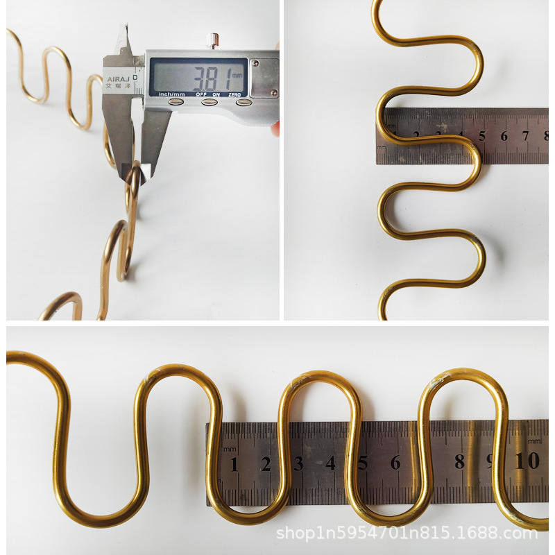 Gold electroplated springs, silver electroplated springs, sofa serpentine springs, round arch springs, sofa small tension springs Specification drawing