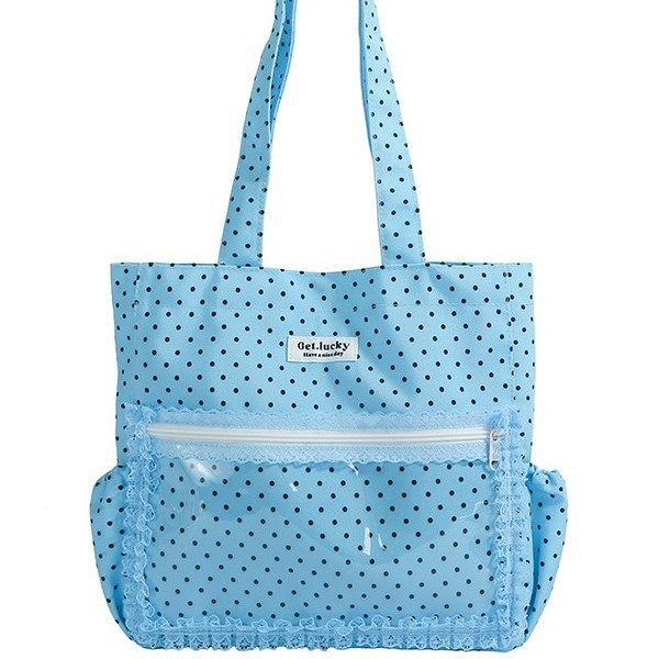 A new Korean-style Instagram bag with a high level of appearance, fresh, sweet and cute polka dot tote transparent balm bag and a lightweight crossbody bag Item Picture