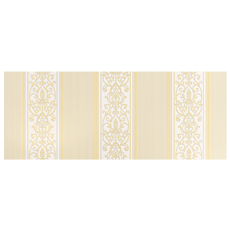 European-style non-woven fabric wallpaper for bedrooms and living rooms, 3D vertical stripes for home use, warm and cozy, simple TV background wall Item Picture