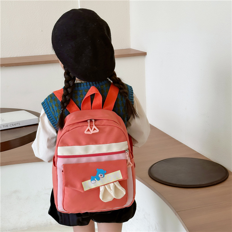 New autumn children's backpack: Ultra-light and lightweight, simple rabbit-ear backpack for boys and girls going out details Picture