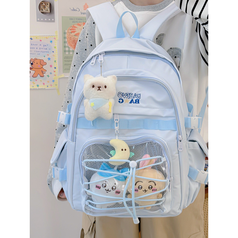 2025 New model for girls' commuting, large capacity, versatile, multi-layered 3-6 backpack, high appearance level, sweet backpack full figure